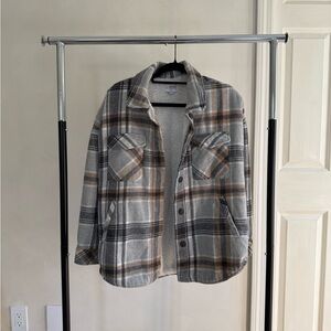 Fashion Nova Gray Plaid Jacket